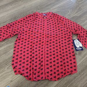 Keds Women's Blouse Top Short-sleeve French Bulldog Print